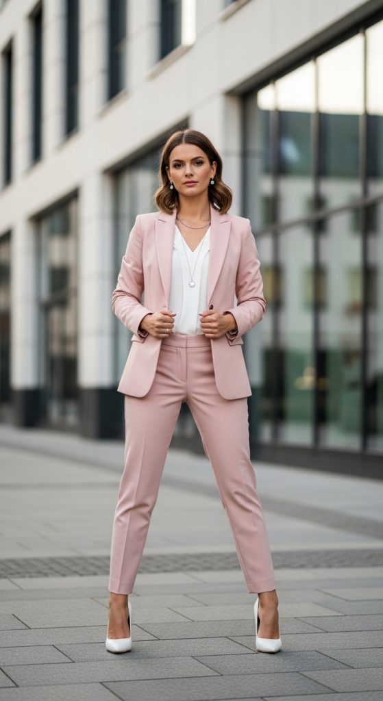 Blush pink suit set